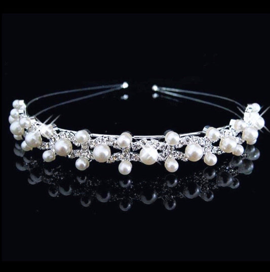 "Faye" - Pearl and Crystal Bridal Headband