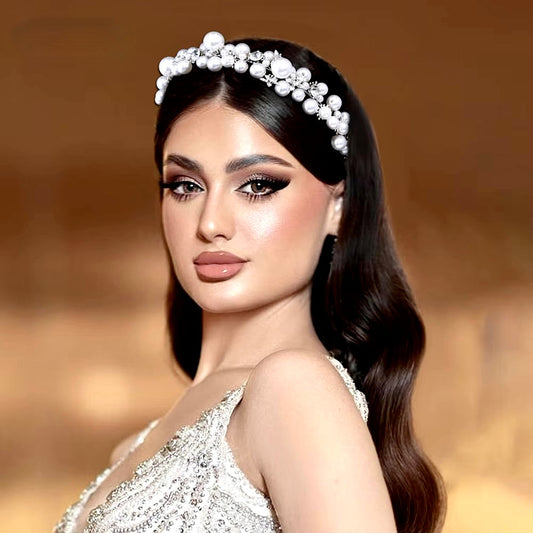 Saga - Pearl and Crystal Bridal Headband