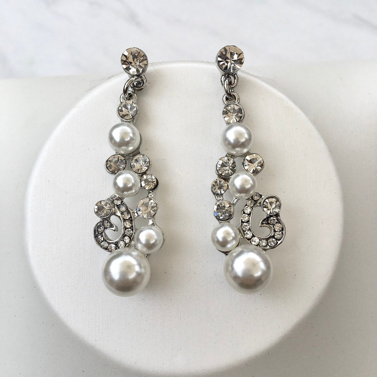 "Naomi" - Pearl and Crystal Bridal Jewelry Set