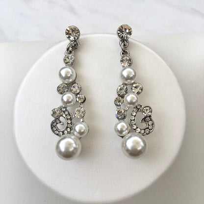 "Naomi" - Pearl and Crystal Bridal Jewelry Set