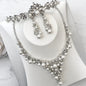"Naomi" - Pearl and Crystal Bridal Jewelry Set With Tiara