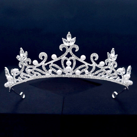 Theia - Pearl and Crystal Bridal Tiara
