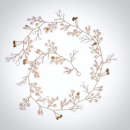 June - Pearl and Crystal Bridal Hair Vine - Available in Silver, Rose Gold and Yellow Gold