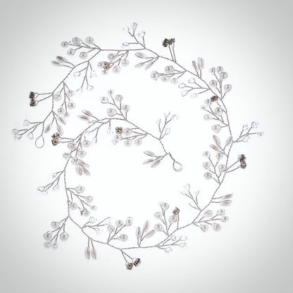 June - Pearl and Crystal Bridal Hair Vine - Available in Silver, Rose Gold and Yellow Gold