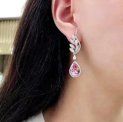 Laura - Cubic Zirconia Bridal Earrings - More Colors