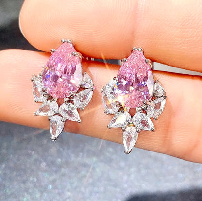 "Orelia" - CZ Bridal Stud Earrings - More Colors