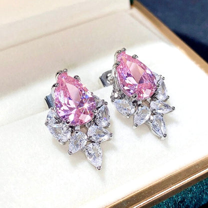 "Orelia" - CZ Bridal Stud Earrings - More Colors