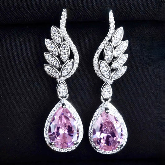 Laura - Cubic Zirconia Bridal Earrings - More Colors
