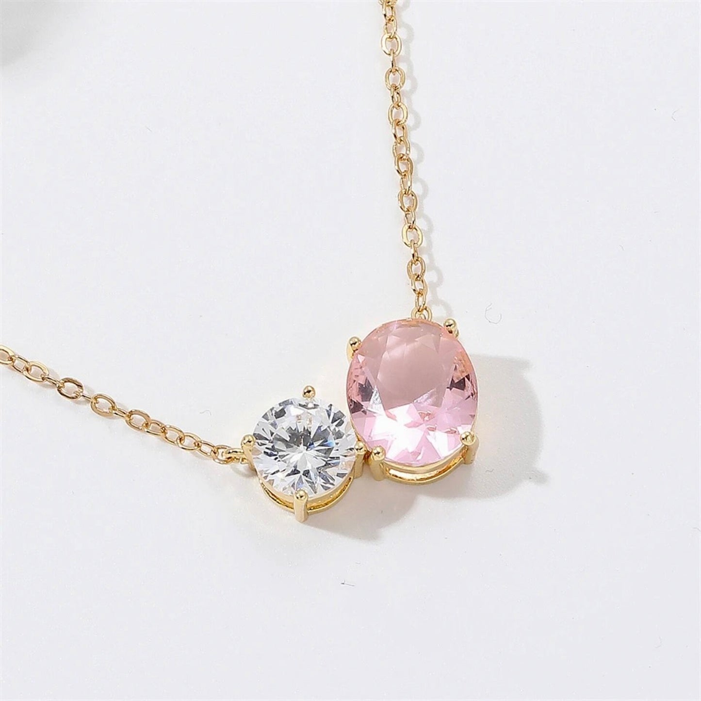 "Lani" - Pink Cubic Zirconia Bridal Jewelry Set