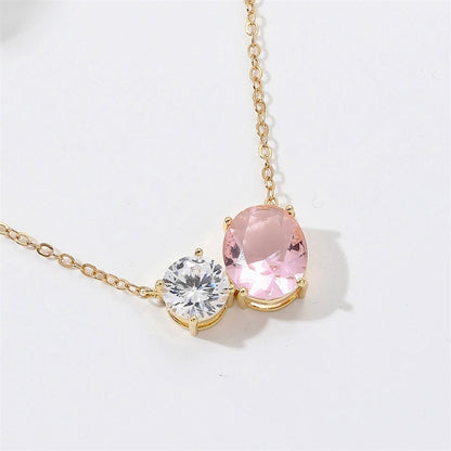 "Lani" - Pink Cubic Zirconia Bridal Jewelry Set