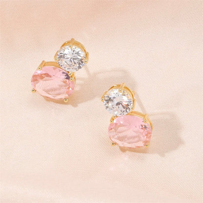 "Lani" - Pink Cubic Zirconia Bridal Jewelry Set