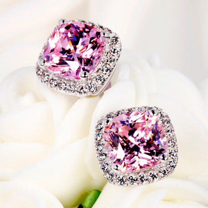 "Thalia" - Square Cubic Zirconia Stud Earrings