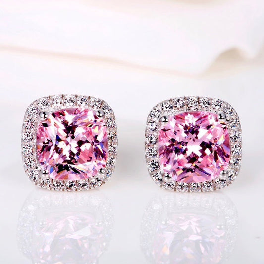 "Thalia" - Square Cubic Zirconia Stud Earrings