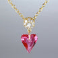 "Dream Of Me" - Pink Heart Austrian Crystal Necklace