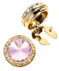 Vittorio Vico  Men's Crystal Colorstone Button Cover