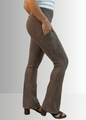 A Perfect Fit Cotton Bootcut Pocket Pants in Solid Black