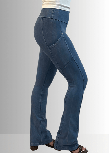 A Perfect Fit Cotton Bootcut Pocket Pants Light Denim
