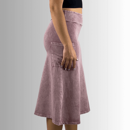 Alyssa Very Versatile Cotton Skirt Pink Denim