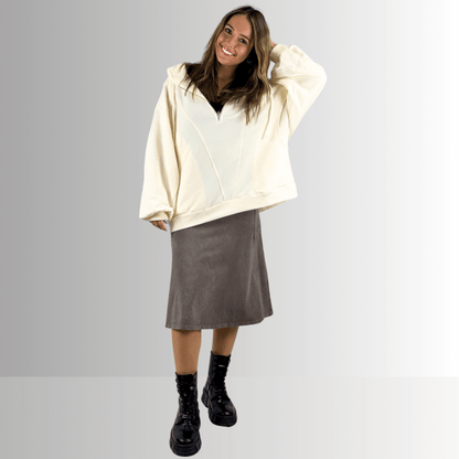 Alyssa Very Versatile Cotton Skirt Light Denim