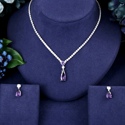 Desiree - Silver Cubic Zirconia Bridal Jewelry Set - More Colors