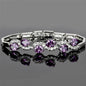 "Mila" - Purple Cubic Zirconia Bridal Bracelet