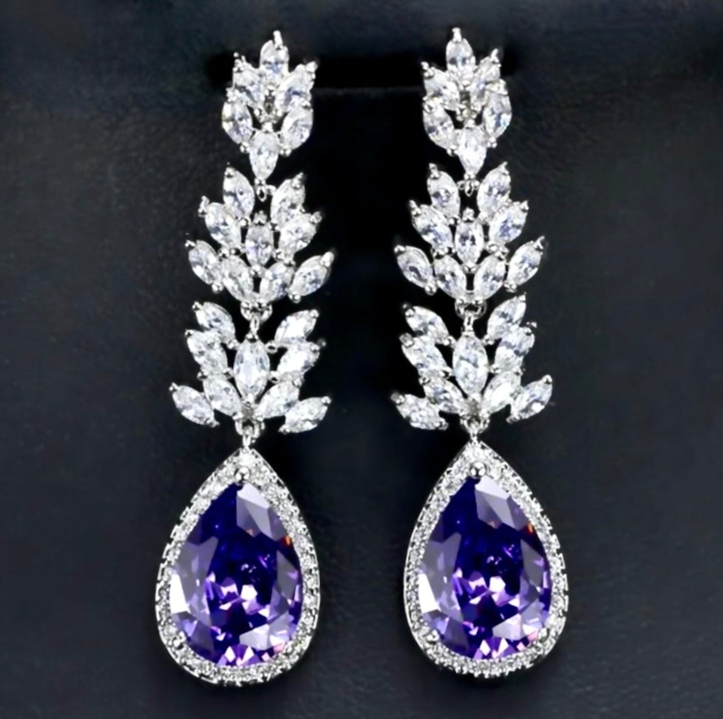 Aleda - Cubic Zirconia Bridal Earrings - More Colors Available
