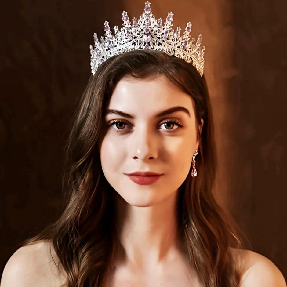 Rosamund - Purple Baroque Bridal Tiara