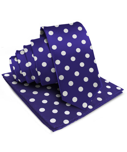 Vittorio Farina Men's Polka Dot Satin Necktie & Pocket Square