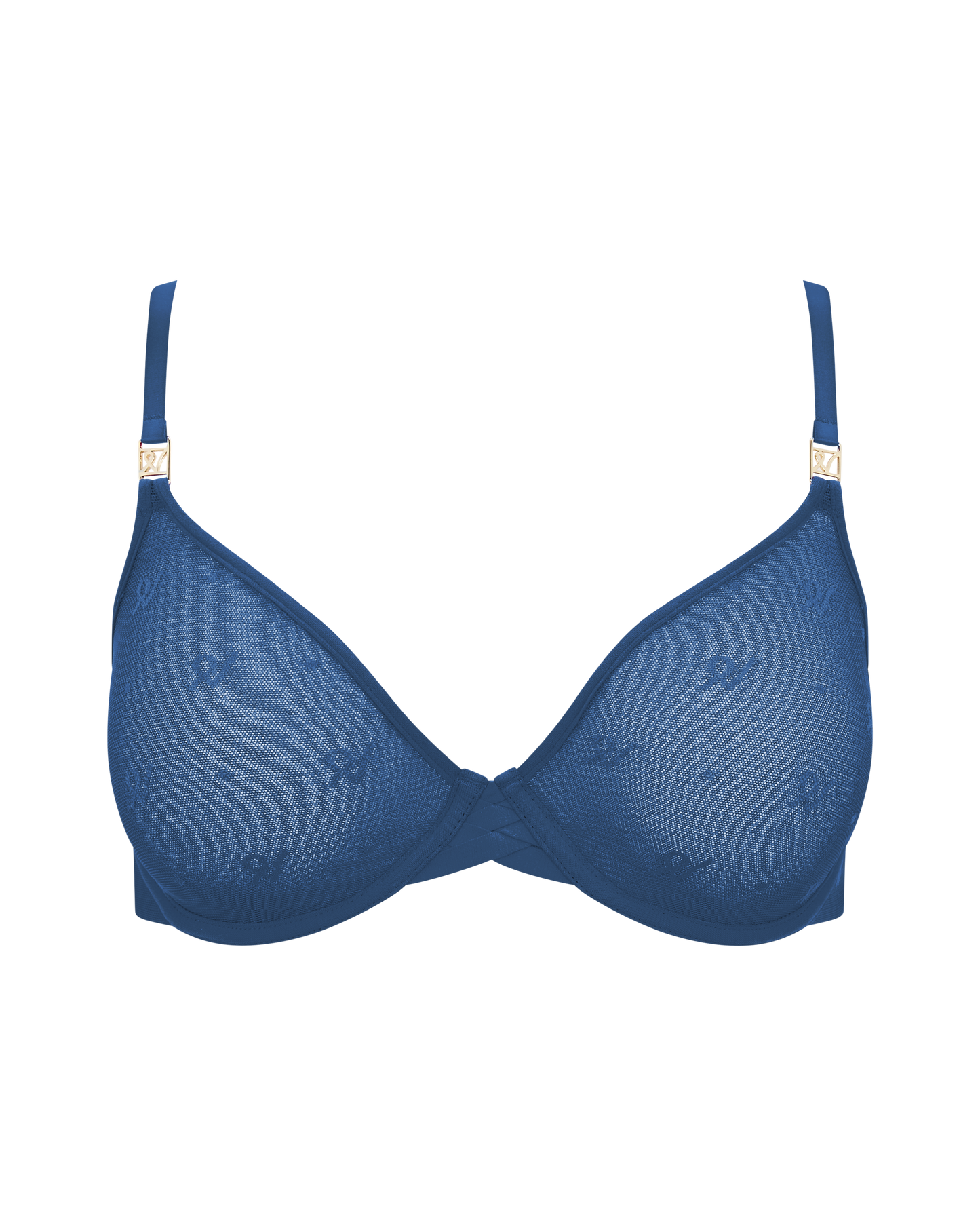 The Demi Bra In Logo Mesh - French Navy