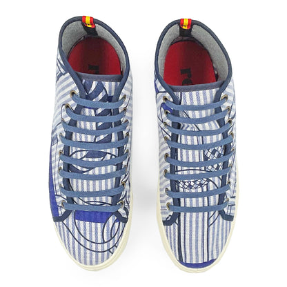 EQUESTRE Blue Hi-Top