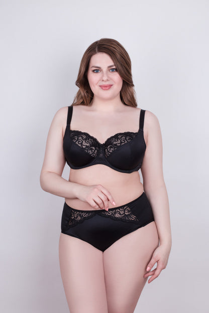 Bra Milavitsa 112830 - Elastic Lace, Underwired with Triple Segment Cups