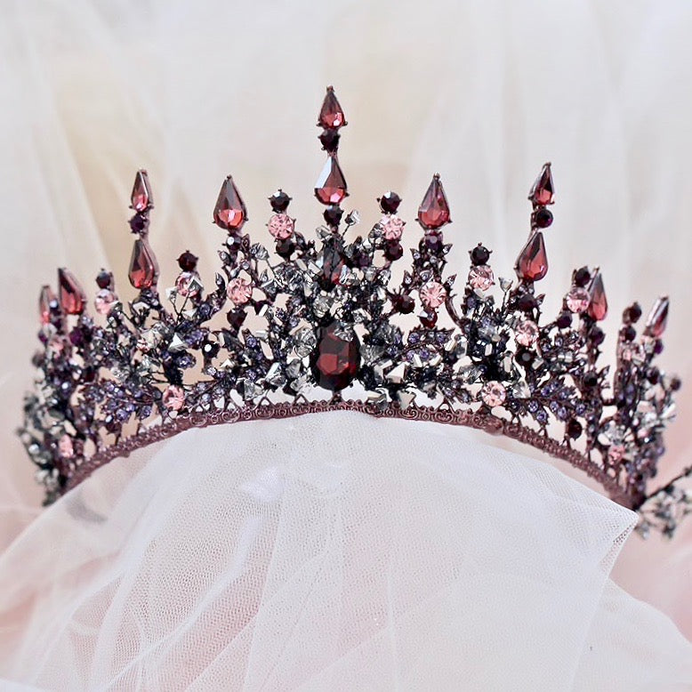Marquessa - Victorian Gothic Red Bridal Tiara