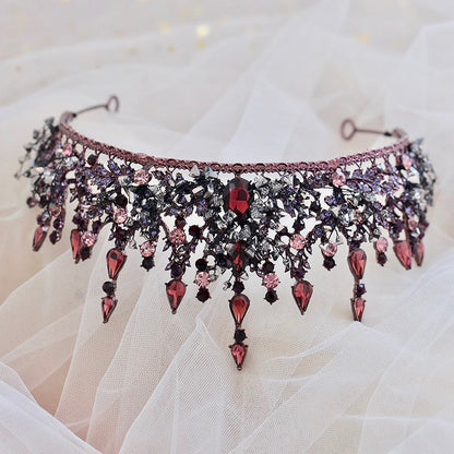 Marquessa - Victorian Gothic Red Bridal Tiara
