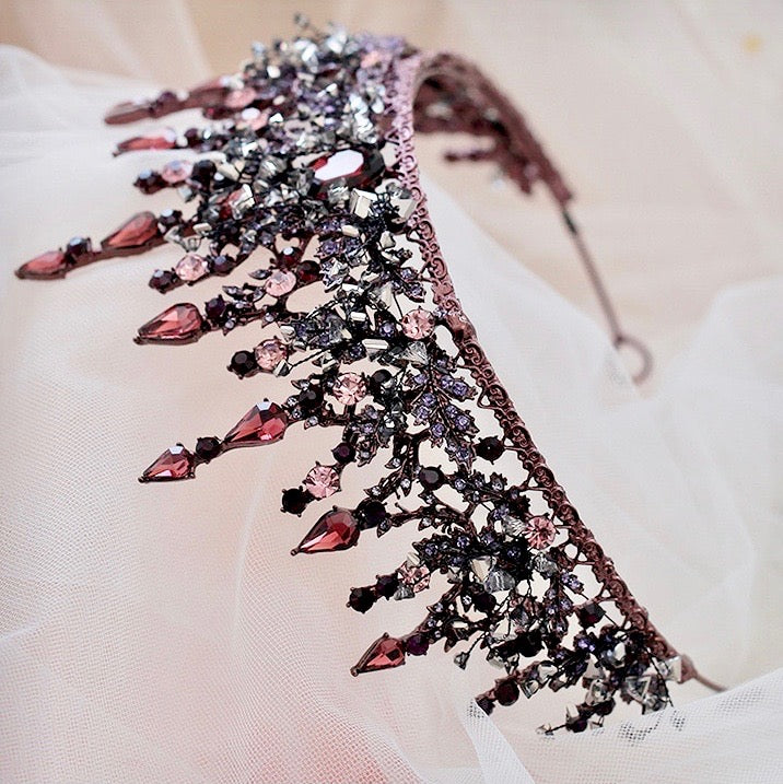 Marquessa - Victorian Gothic Red Bridal Tiara