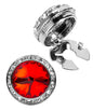 Vittorio Vico  Men's Crystal Colorstone Button Cover