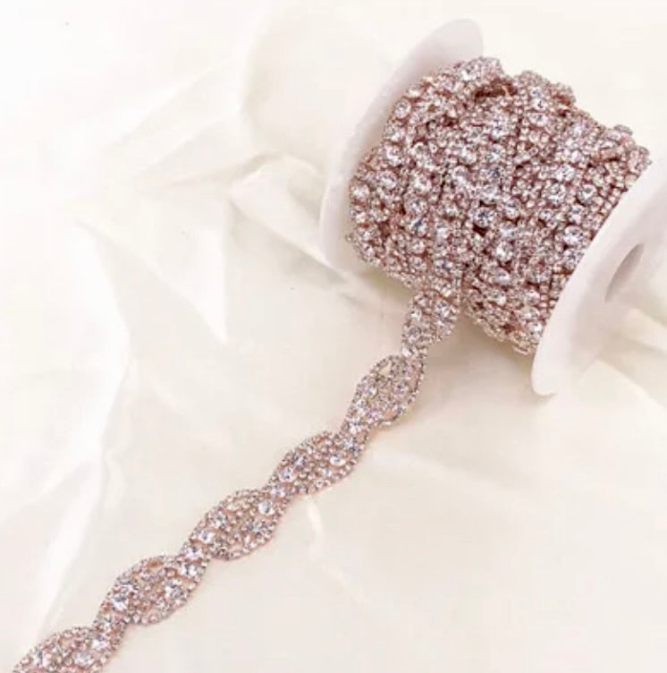 Liza - Rhinestone Bridal Belt/Sash - Available in Rose Gold, Silver and Yellow Gold
