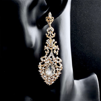 Charleston - Rhinestone and Pearl Bridal Earrings