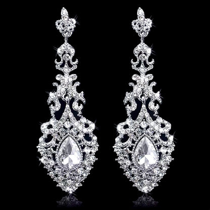 Charleston - Rhinestone and Pearl Bridal Earrings
