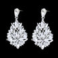 "Jamila" - Silver Rhinestone Bridal Earrings