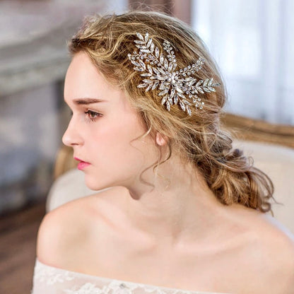 Myah - Crystal Bridal Hair Clip - Available in Silver, Rose Gold and Yellow Gold