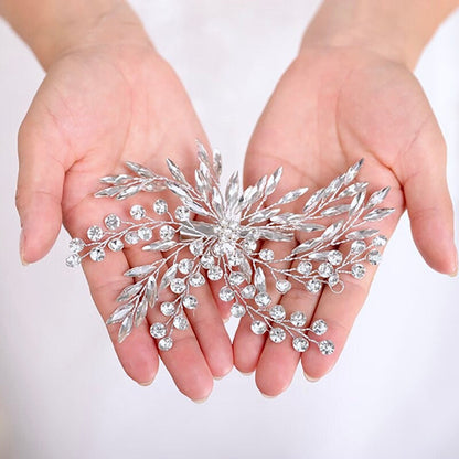 Myah - Crystal Bridal Hair Clip - Available in Silver, Rose Gold and Yellow Gold