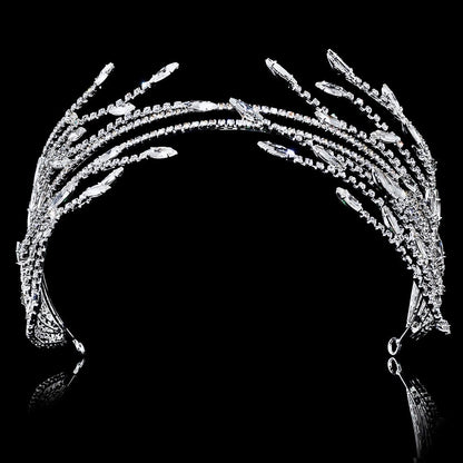 "Katiana" - Crystal Bridal Headband - Available in Silver and Yellow Gold