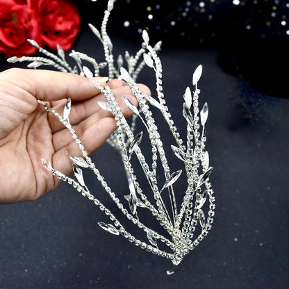"Katiana" - Crystal Bridal Headband - Available in Silver and Yellow Gold