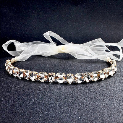 "Journey" - Classic Crystal Bridal Headband - Available in Silver and Gold