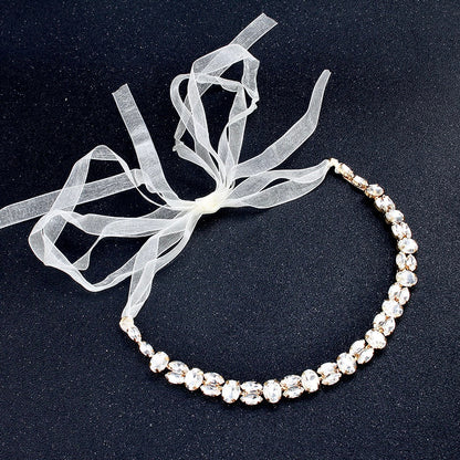 "Journey" - Classic Crystal Bridal Headband - Available in Silver and Gold