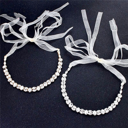 "Journey" - Classic Crystal Bridal Headband - Available in Silver and Gold