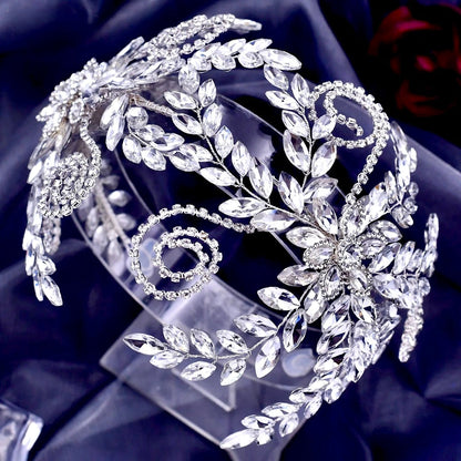 Rivera - Silver Crystal Bridal Headdress