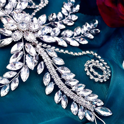 Rivera - Silver Crystal Bridal Headdress