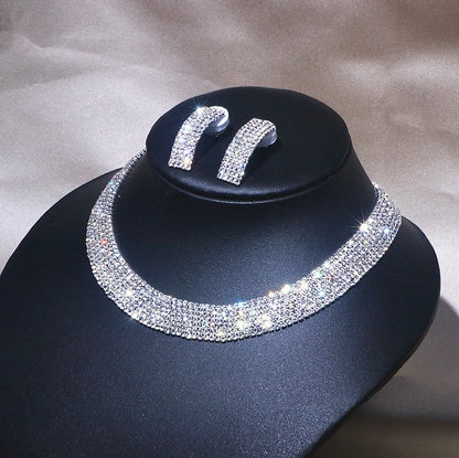 Jane - Silver Rhinestone Bridal Jewelry Set