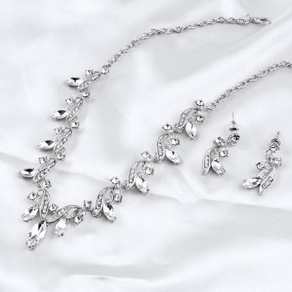"Tangier" - Bridal 3-Piece Jewelry Set With Tiara - available in Gold and Silver